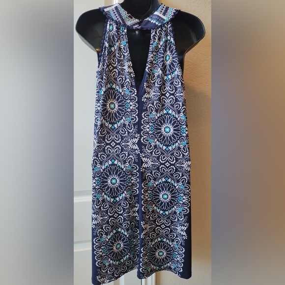 Three Pink Hearts Halter Top Sleeveless Dress Summer Women’s Short Dress Large - Picture 3 of 9